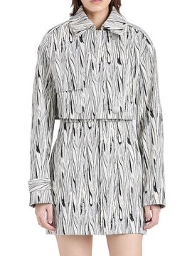 Proenza Schouler Women's Della Marble-Jacquard Crop Jacket