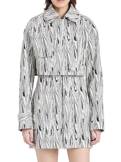 Proenza Schouler Women's Della Marble-Jacquard Crop Jacket