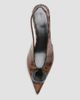 Proenza Schouler Women's Dome Slash 20MM Python-Embossed Leather Slingback Pumps - 3
