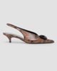 Proenza Schouler Women's Dome Slash 20MM Python-Embossed Leather Slingback Pumps - 4