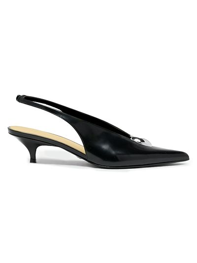 Proenza Schouler Women's Dome Slash 40MM Leather Slingback Pumps