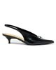 Proenza Schouler Women's Dome Slash 40MM Leather Slingback Pumps - 2