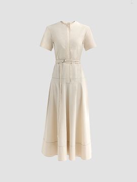 Proenza Schouler Women's Elizabeth Seamed Belted Midi Dress