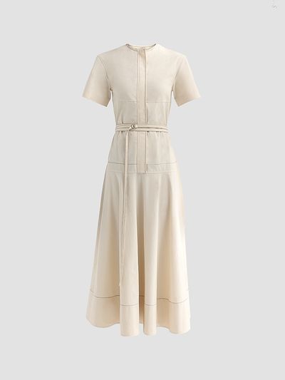 Proenza Schouler Women's Elizabeth Seamed Belted Midi Dress