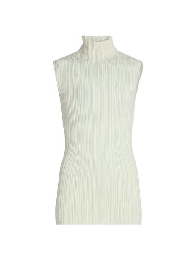 Proenza Schouler Women's Federica Micro Pleat Sleeveless Turtleneck Top