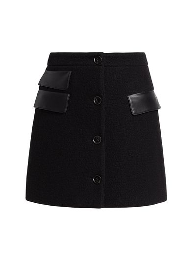 Proenza Schouler Women's Mei Boiled Wool Miniskirt