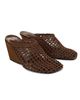 Proenza Schouler Women's Slant 70MM Crochet Wedge-Heel Mules - 2