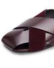 Proenza Schouler Women's Slant Cross Leather & Suede Slides - 6