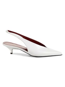 Proenza Schouler Women's Slash 40MM Leather Slingback Pumps