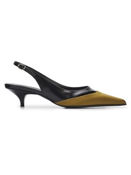 Proenza Schouler Women's Slash 40MM Satin-Leather Mules