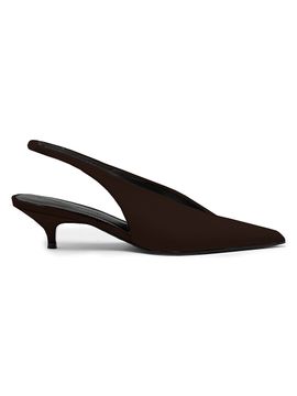 Proenza Schouler Women's Slash 40MM Suede Slingback Pumps