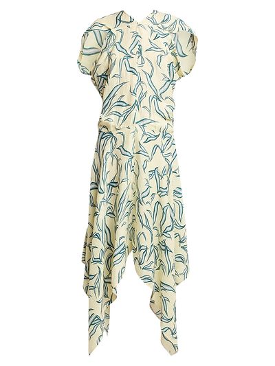 Proenza Schouler Women's Sybella Printed Silk-Linen Dress