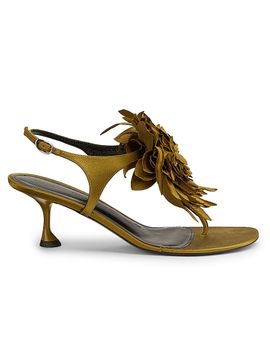 Proenza Schouler Women's Tee 60MM Flower Satin Sandals