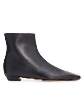 Proenza Schouler Women's Trap Flat Leather Ankle Boots