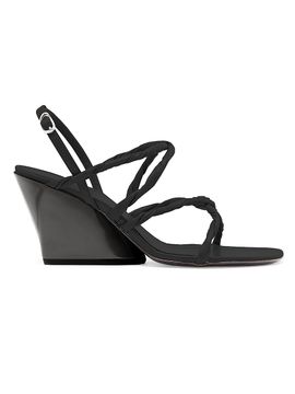 Proenza Schouler Women's Twisted Strap Leather Wedge Sandals