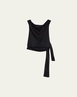 Proenza Schouler Zafira Twisted Mercerized Cotton Jersey Top