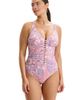 Profile by Gottex Profile by Gottex Boho Bloom D-Cup V-Neck Gold Beaded One Piece - 1