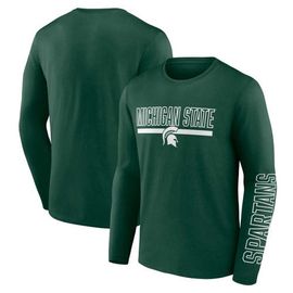 PROFILE Men's Profile Green Michigan State Spartans Big & Tall Two-Hit Graphic Long Sleeve T-Shirt 