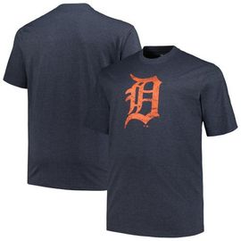 PROFILE Men's Profile Heather Navy Detroit Tigers Big & Tall Weathered Logo T-Shirt 