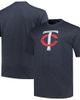 PROFILE Men's Profile Heather Navy Minnesota Twins Big & Tall Weathered Logo T-Shirt  - 1