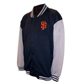 PROFILE Men's Profile Black San Francisco Giants Full-Snap Varsity Jacket 