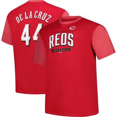 PROFILE Men's Profile Elly De La Cruz Red Cincinnati Reds Big & Tall Name & Number T-Shirt 