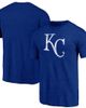 PROFILE Men's Profile Royal Kansas City Royals Big & Tall Distressed Logo T-Shirt  - 1