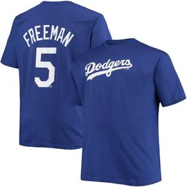 PROFILE PROFILE Men's Freddie Freeman Royal Los Angeles Dodgers Big & Tall Name & Number T-Shirt 