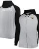 PROFILE PROFILE Men's Heather Gray Jacksonville Jaguars Big & Tall Fleece Raglan Full-Zip Hoodie Jacket  - 1