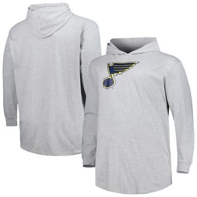 PROFILE PROFILE Men's Heather Gray St. Louis Blues Big & Tall Pullover Hoodie 