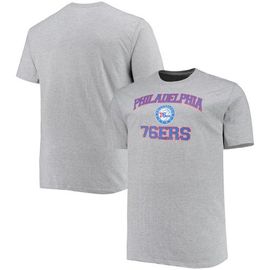 PROFILE PROFILE Men's Heathered Gray Philadelphia 76ers Big & Tall Heart & Soul T-Shirt