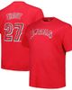 PROFILE PROFILE Men's Mike Trout Red Los Angeles Angels Big & Tall Name & Number T-Shirt  - 1