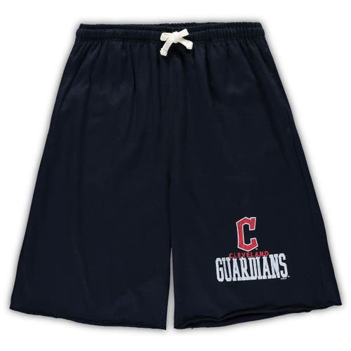 PROFILE PROFILE Men's Navy Cleveland Guardians Big & Tall French Terry Shorts 