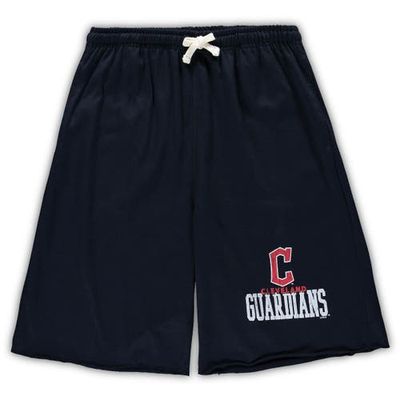 PROFILE PROFILE Men's Navy Cleveland Guardians Big & Tall French Terry Shorts 