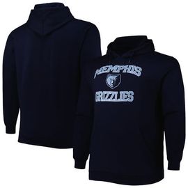 PROFILE PROFILE Men's Navy Memphis Grizzlies Big & Tall Heart & Soul Pullover Hoodie 