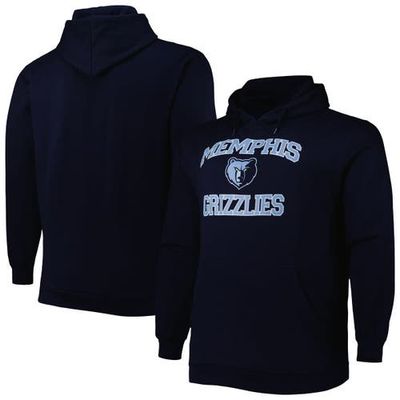 PROFILE PROFILE Men's Navy Memphis Grizzlies Big & Tall Heart & Soul Pullover Hoodie 