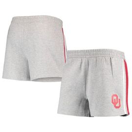 PROFILE PROFILE Women's Heathered Gray Oklahoma Sooners Plus Size 2-Stripes Shorts
