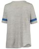 PROFILE PROFILE Women's Heathered Gray/Royal Kentucky Wildcats Plus Size Lace-Up V-Neck T-Shirt - 3