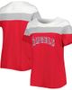 PROFILE PROFILE Women's White/Red Los Angeles Angels Plus Size Colorblock T-Shirt  - 1
