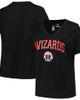 PROFILE Women's Profile Black Washington Wizards Plus Size Arch Over Logo V-Neck T-Shirt  - 1