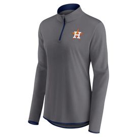 PROFILE Women's Profile Charcoal Houston Astros Plus Size Quarter-Zip Jacket 