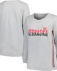 PROFILE Women's Profile Heather Gray Nebraska Huskers Plus Size Side Stripe Pullover Sweatshirt  - 1