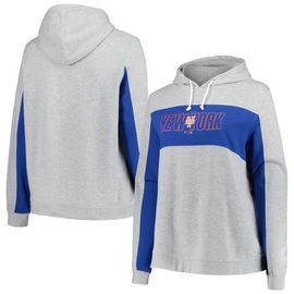 PROFILE Women's Profile Heather Gray New York Mets Plus Size Pullover Jersey Hoodie 
