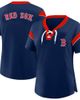 PROFILE Women's Profile Navy Boston Red Sox Plus Size Lace-Up T-Shirt  - 1