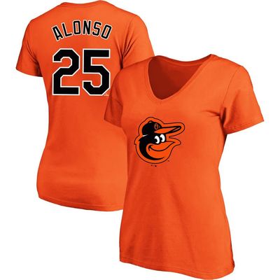 PROFILE Women's Profile Pete Alonso Orange Baltimore Orioles Plus Size Name & Number V-Neck T-Shirt 