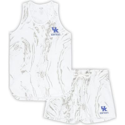 PROFILE Women's Profile White Kentucky Wildcats Plus Size Marble Tank and Shorts Set