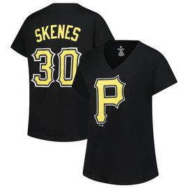 PROFILE Women's Profile Paul Skenes Black Pittsburgh Pirates Plus Size Name & Number V-Neck T-Shirt 