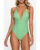 PS by Cupshe PS by Cupshe Emerald Geo Halter One-Piece Swimsuit - 1