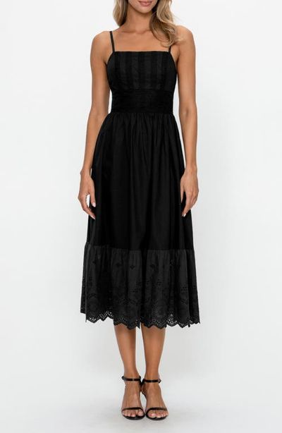 PS by Cupshe PS by Cupshe Lace Fit & Flare Cotton Midi Dress