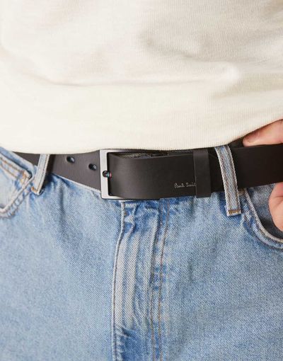 PS Paul Smith Paul Smith striped buckle belt in black